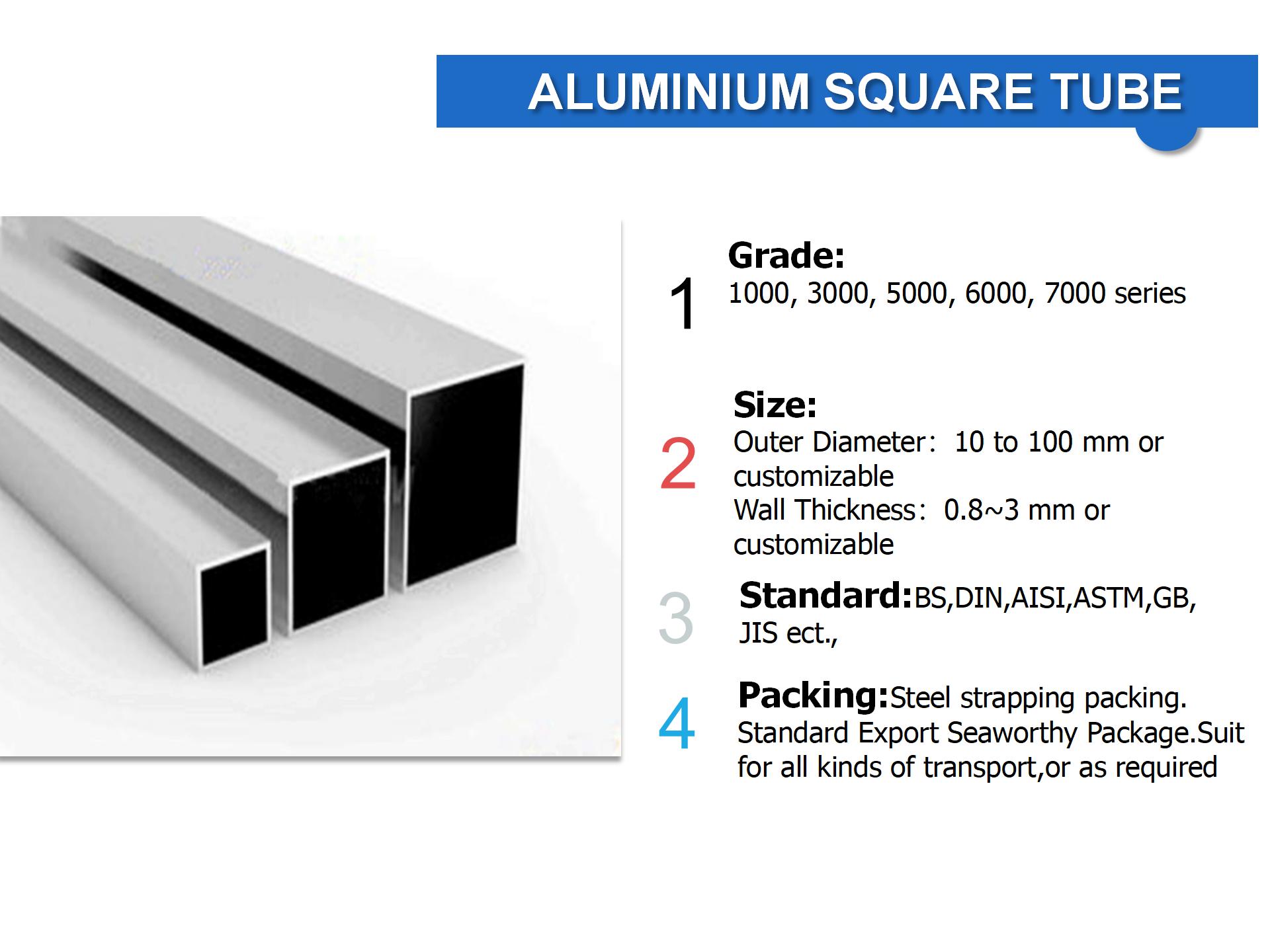 ALUMINIUM SQUARE TUBE