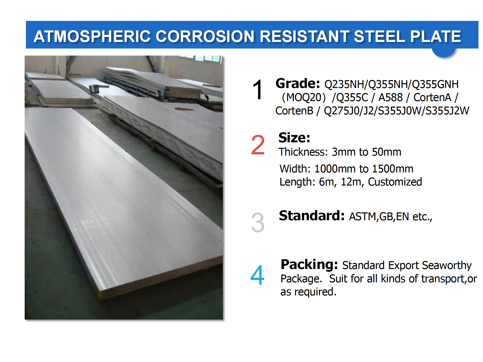 Weather resistant steel plate (1)