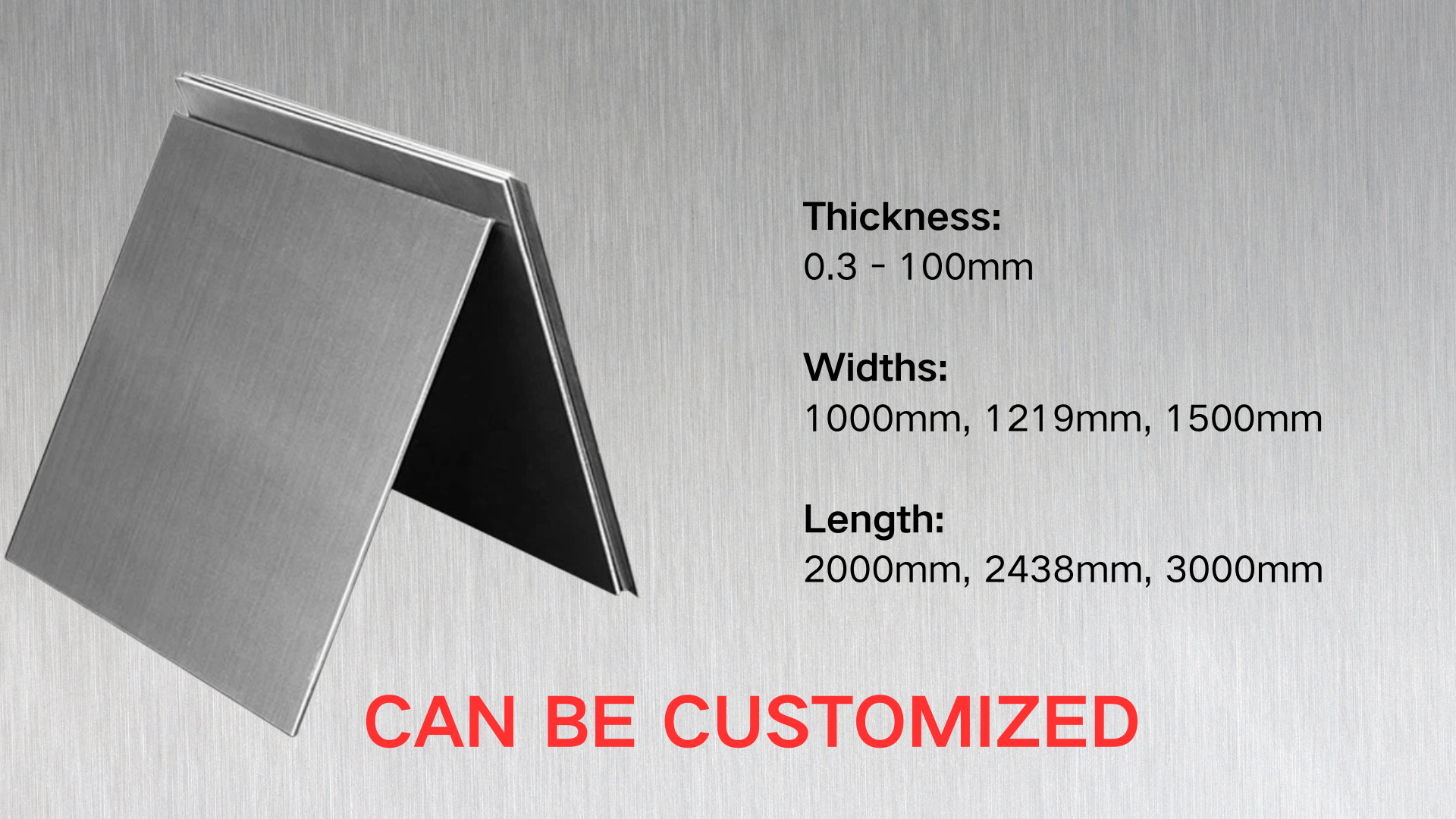 stainless steel plate size